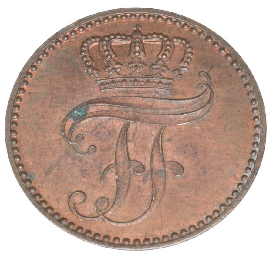 3 fenigi 1853 Fryderyk Franciszek II Meklemburgia Schwerin
