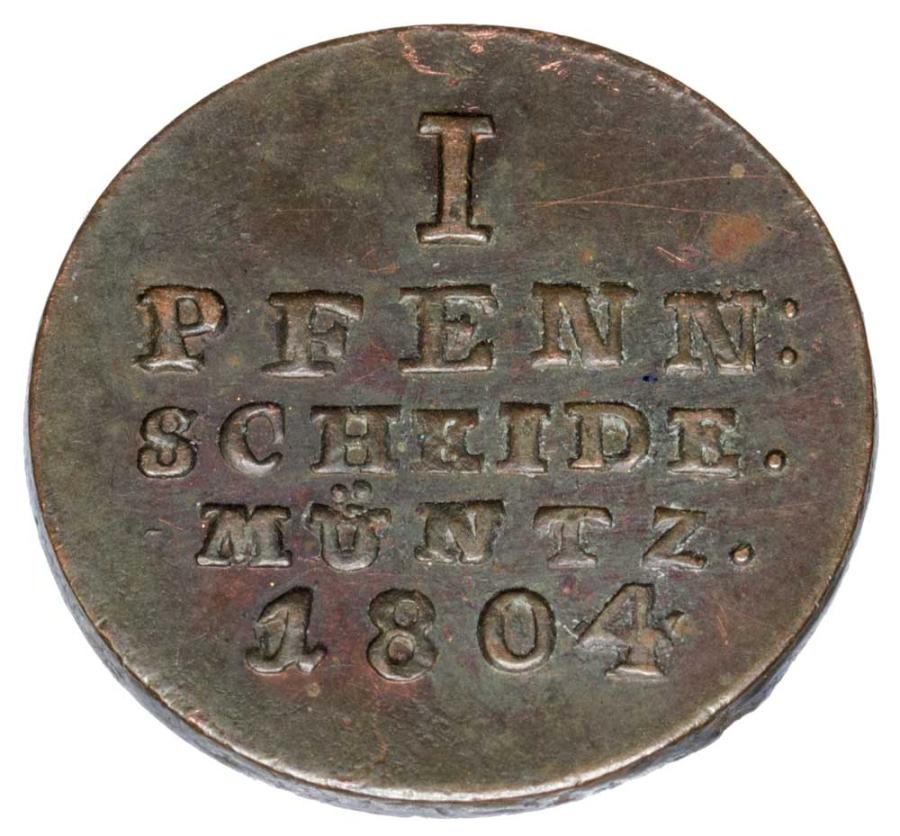 1 fenig 1804 Jerzy III Brunszwik Luneburg Calenberg Hanower