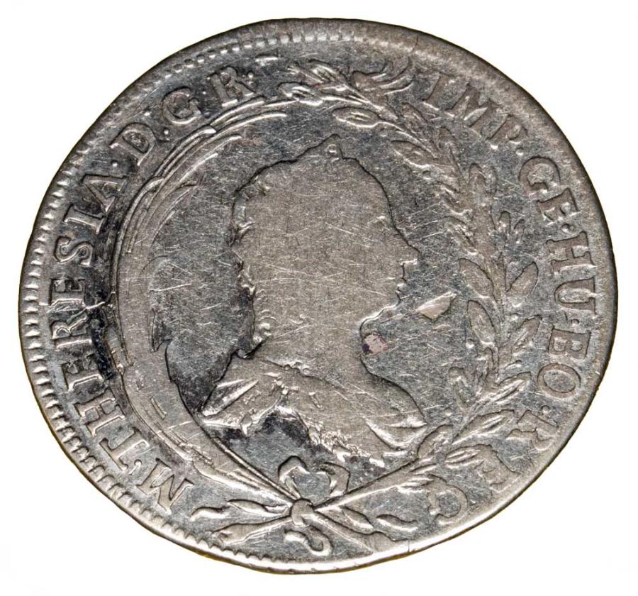 20 krajcarów 1765 Maria Teresa Habsburg Austria Praga