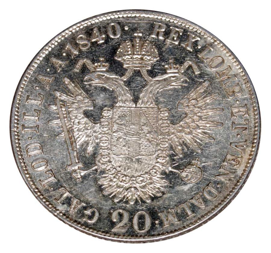 20 krajcarów 1840 Ferdynand I Habsburg Austria Wiedeń A